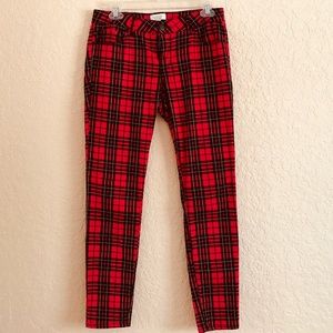 Black/Red Plaid Pants